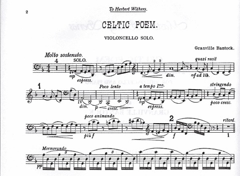 Bantock, Granville: Celtic Poem; The Land of the Ever Young (cello & piano)