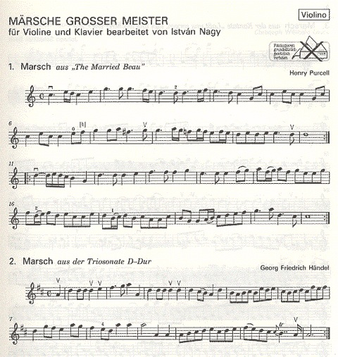 Nagy, Istvan (arr): Marches by Great Composers (violin & piano)
