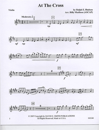 Madison, Billy: At the Cross (violin & piano)