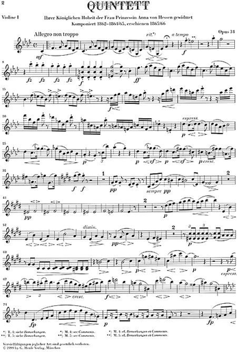 Brahms (Struck): Quintet in F minor, Op.34 - URTEXT (piano quintet) Henle Verlag