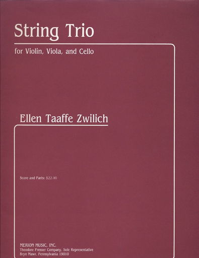 Zwilich, Ellen Taaffe: String Trio for Violin, Viola and Cello, score & parts