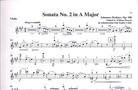 Brahms, Johannes (Preucil): Sonata #2 Op.100 A maj (violin & piano)