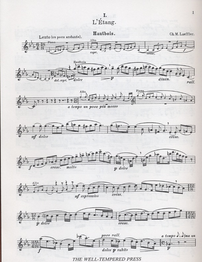 Loeffler, Charles Martin: Two Rhapsodies for oboe, viola and piano