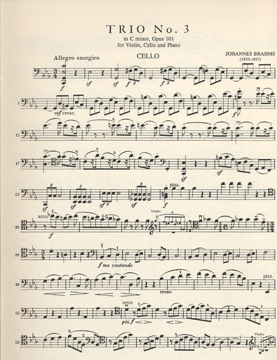 Brahms, Johannes: Piano Trio in c minor Op.101 (violin, cello, piano)