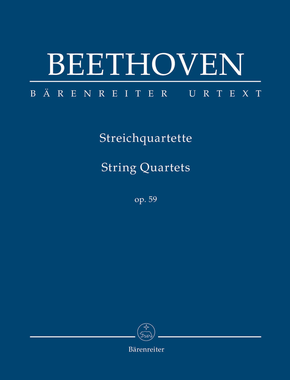 Beethoven (Del Mar): String Quartets, Op. 59, Nos. 1-3 -Urtext (study score) Barenreiter