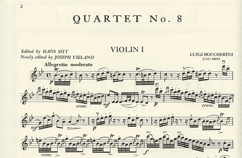 Boccherini, Luigi: Quartet No.8 in Bb major (string quartet)