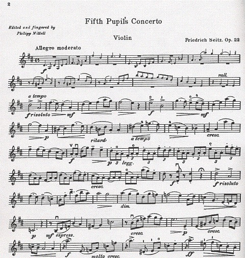 Seitz, Friedrich: Fifth Pupil's Concerto Op.22 (Violin and Piano)