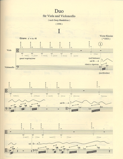 Kissine, Victor: Duo for Viola & Cello