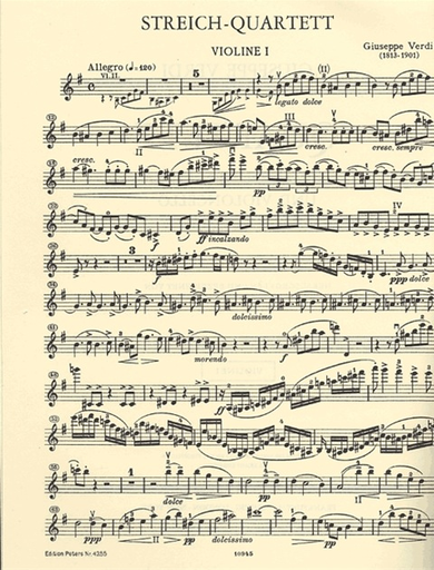 Verdi, G.String Quartet in E minor (set of parts)
