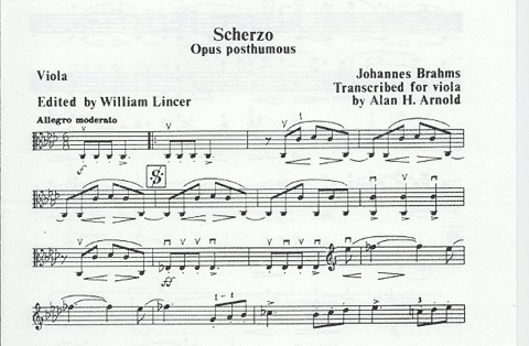 Brahms, Johannes (Arnold): Scherzo (viola & piano)