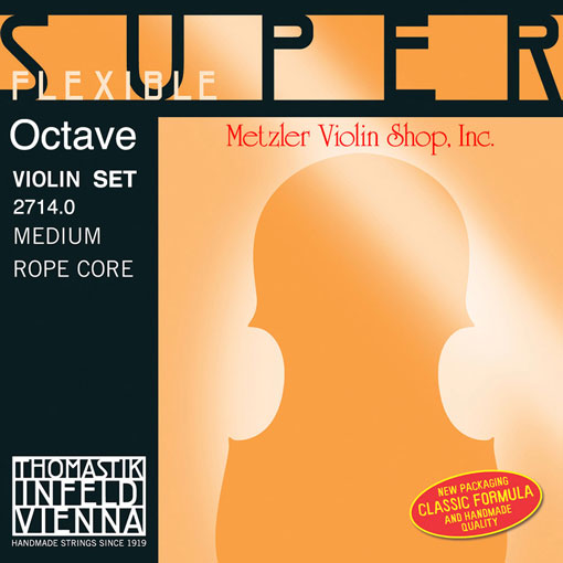 OCTAVE SuperFlexible Violin string set medium, by Thomastik-Infeld