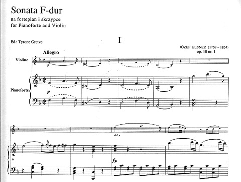 Elsner: Sonata in f (violin & piano)