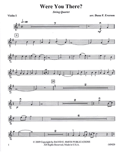 Everson, D.F.: Were You There?(string quartet)