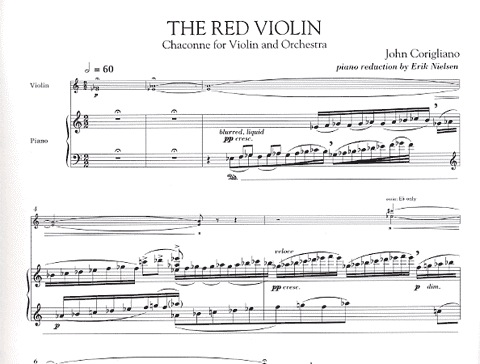 Corigliano: The Red Violin Chaconne (violin & piano)