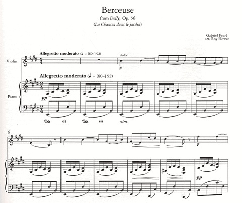 Faure, Gabriel: Berceuse from Dolly Op.56 (violin & piano)