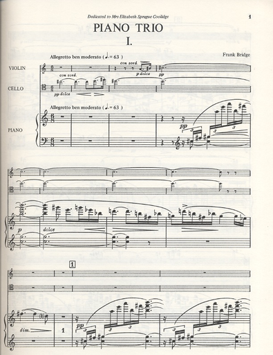 Bridge, Frank: Piano Trio No. 2 (violin, Cello, Piano)