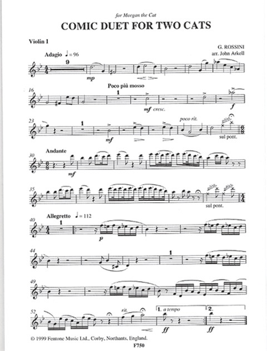 Rossini: Comic Duet for Two Cats (2 violins & piano)