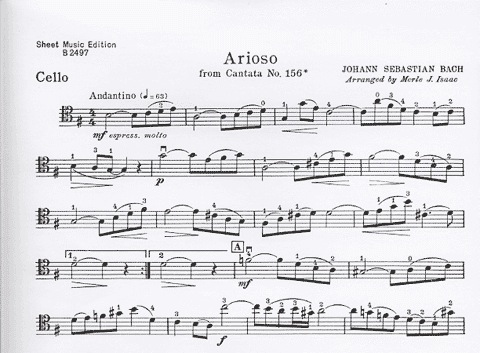 Bach, J.S. (Isaac): Arioso from Cantata No.156 (cello & piano)