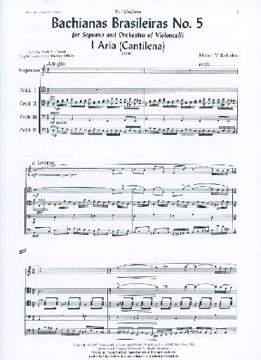 Villa-Lobos: Bachianas Brasileiras #5 (SCORE)