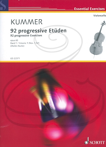 Kummer (Muller-Runte): 92 Progressive Exercises, Op.60, Vol.1, Nos.1-57 (cello) Schott