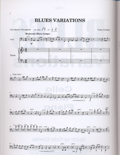Cowles: Blues Variations (cello & piano)