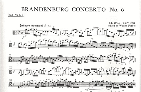 Bach, J.S. (Forbes): Brandenburg Concerto No. 6 in Bb Major (2 Violas, Piano) PETERS