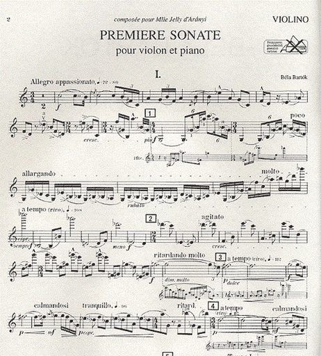 Bartok, B.: Sonata No. 1 (Violin and Piano)