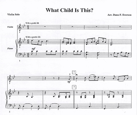 Everson, D.F.: What Child Is This (violin & piano)