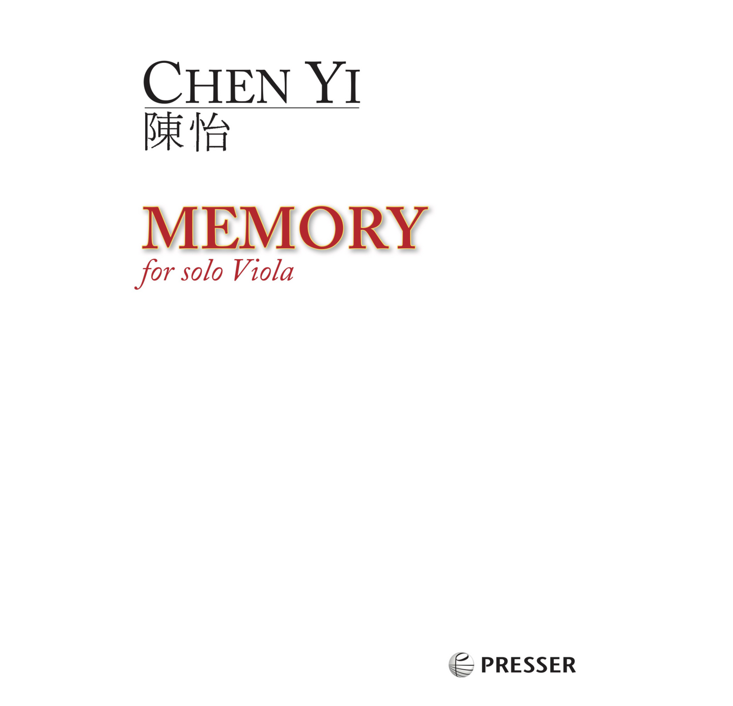 Yi: Memory (solo viola) Presser
