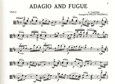 Tartini, Giuseppe (Radmall): Adagio & Fugue (viola & piano)