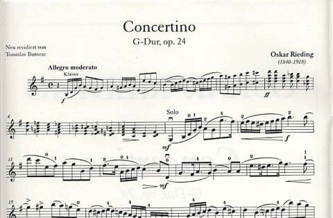 Rieding, O.: Concertino in G major Op.24 (violin & piano)