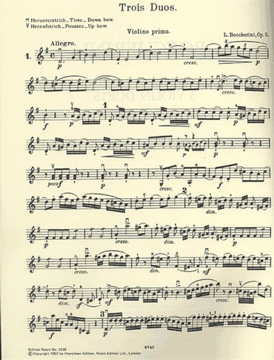 Boccherini, L. (Sitt): 3 Duos, Op.5 (two violins)
