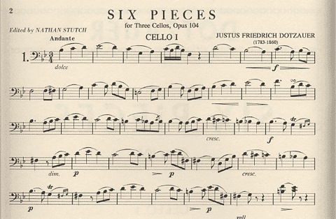 Dotzauer, J.F.: 6 Pieces Op.104 (3 Cellos) IMC