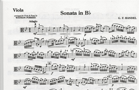Handel, G.F. (Arnold)Sonata in Bb for Viola & Piano