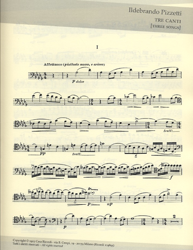 Cavuoto, Andrea (editor): 20th Century Italian Composers, Vol. 1 (cello & piano)