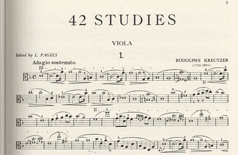Kreutzer, Rodolph (Pagel): 42 Studies for Viola