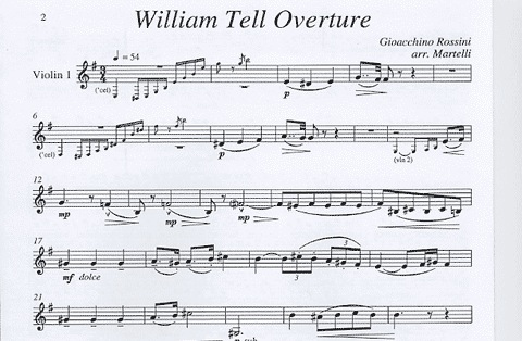 Rossini, Giacomo (Martelli): William Tell Overture (string quartet)
