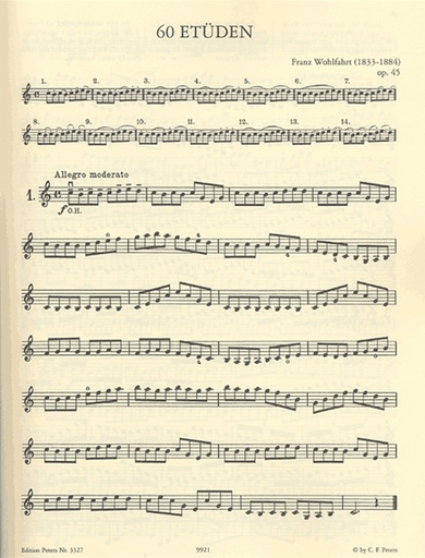 Wohlfahrt, Franz (Sitt): Sixty Etudes Op. 45 (violin)