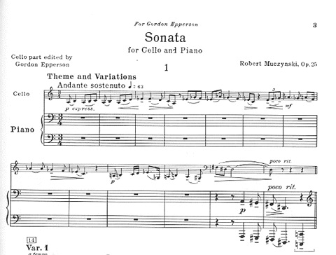 Muczynski, Robert: Sonata Op.25 (cello & piano)
