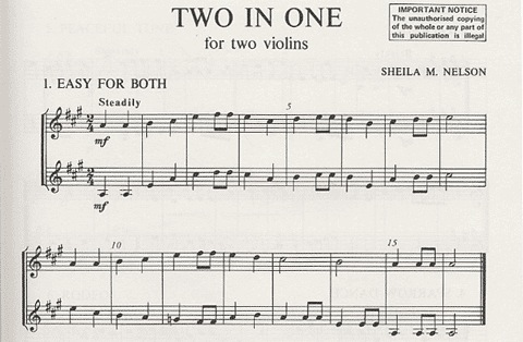 Nelson, S.: Two In One; Violin Duets In The First Finger Pattern (2 violins)