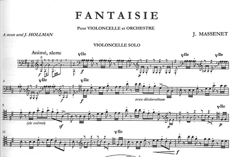 Massenet, Jules: Fantaisie (cello & piano)