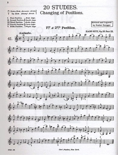 Sitt, Hans (Saenger): Studies for Violin Op.32 Bk.3