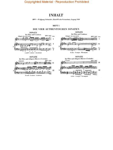 Bach, J.S.: Sonatas for Flute, Cello & Piano, Vol.1, urtext