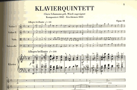 Schumann (Hertrich, ed.): Piano Quintet in Eb, Op.44, urtext (2 violins, viola, cello, and piano)