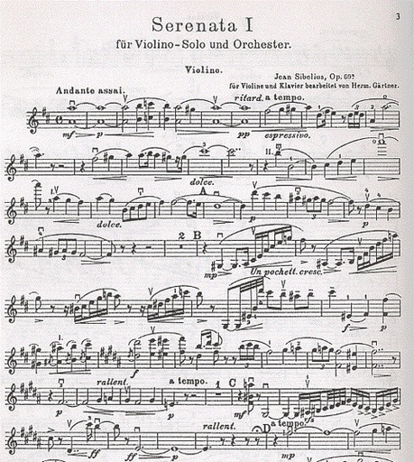 Sibelius, Jean: Two Serenatas Op.69 (violin & piano)