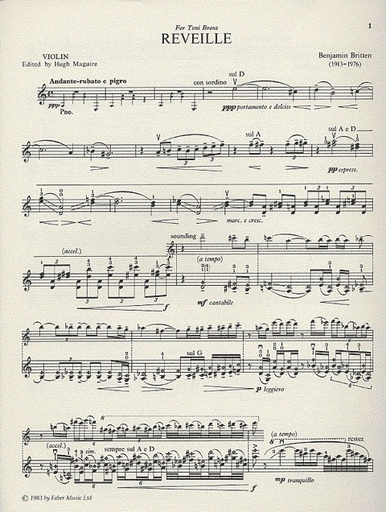 Britten, B.: Reveille (violin & piano)