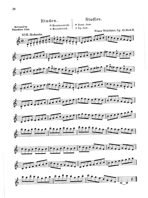 Wohlfahrt, F.: Sixty Etudes Op. 45, Complete - Books 1 & 2 (Violin) Schirmer