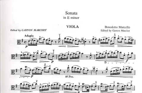 Marcello, Benedetto (Marchet): Sonata in E minor (viola & piano)