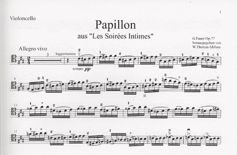 Faure, Gabriel: Papillon (cello & piano)