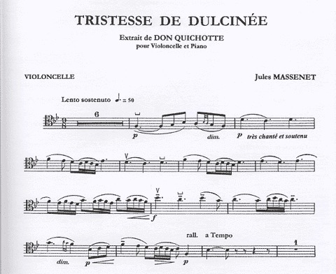 Massenet, Jules: Don Quichotte-Tristesse de Dulcinee (cello & piano)